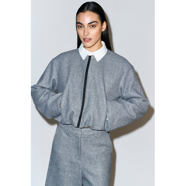 IVY-Adaleide Bomber Jacket Grey Melange