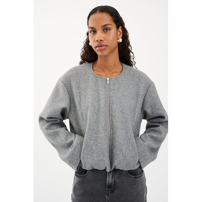 IVY-Adaleide Bomber Jacket Grey Melange