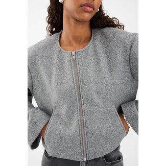 IVY-Adaleide Bomber Jacket Grey Melange IVY-Adaleide Bomber Jacket Grey Melange