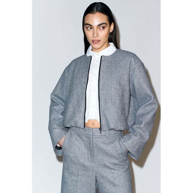 IVY-Adaleide Bomber Jacket Grey Melange