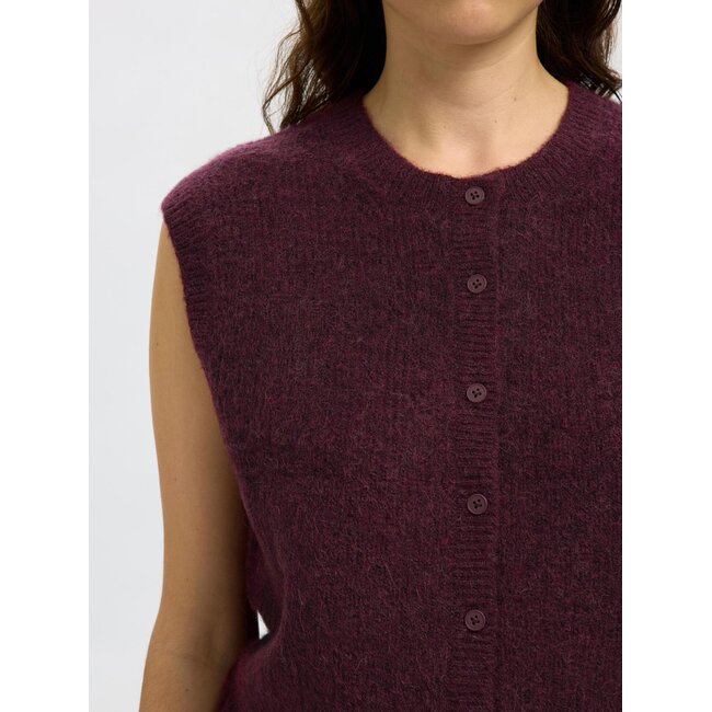 Selected Femme SLFLULU SL BUTTON O-NECK VEST FIG