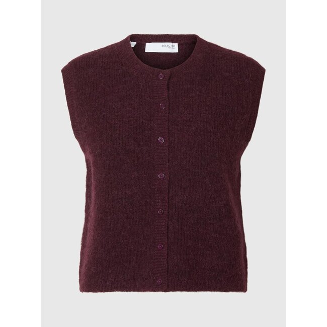 Selected Femme SLFLULU SL BUTTON O-NECK VEST FIG