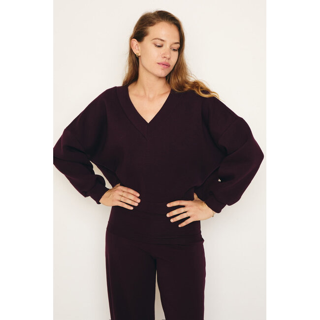 RE/BORN Athena sweater Vino