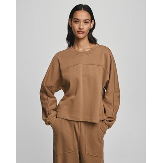 MSCH MSCHBriena Slit Sweatshirt TOASTED COCONUT