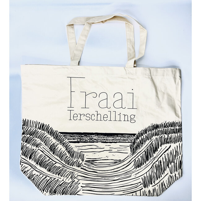 Fraai canvas shopper Naturel duinen