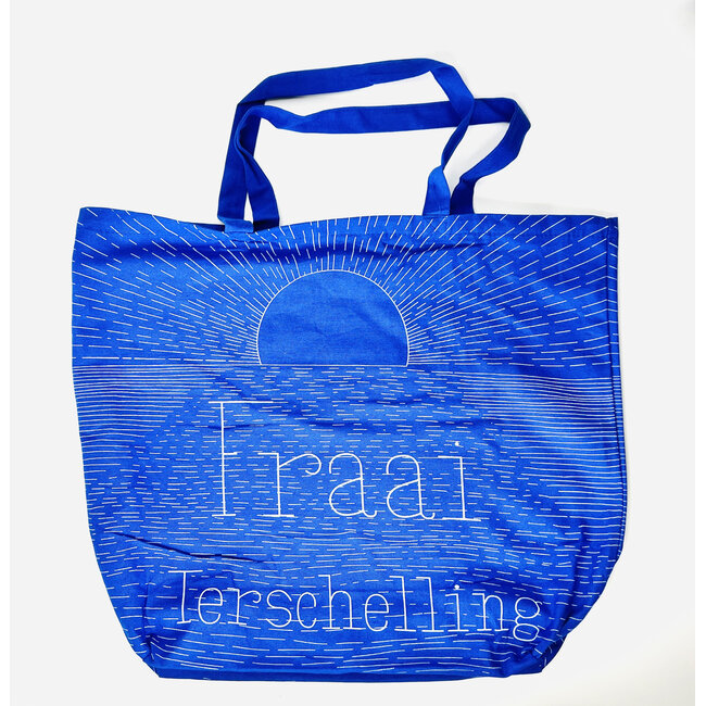 Fraai canvas shopper Blauw zon en zee