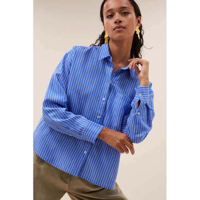 BY-BAR lise stripe blouse azul blue stripe
