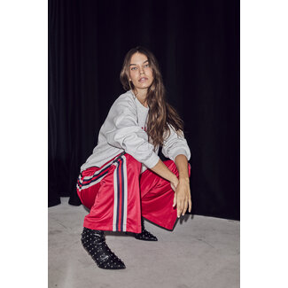 HAUTE L'AMITIÉ Baggy RN Track Tall Pants Red