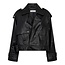 Leather Trench Jacket Black