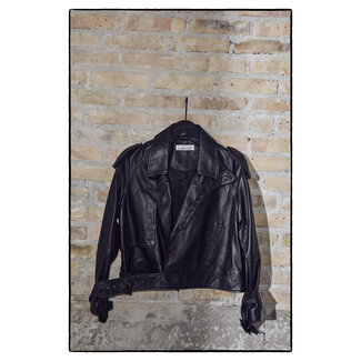 HAUTE L'AMITIÉ Leather Trench Jacket Black