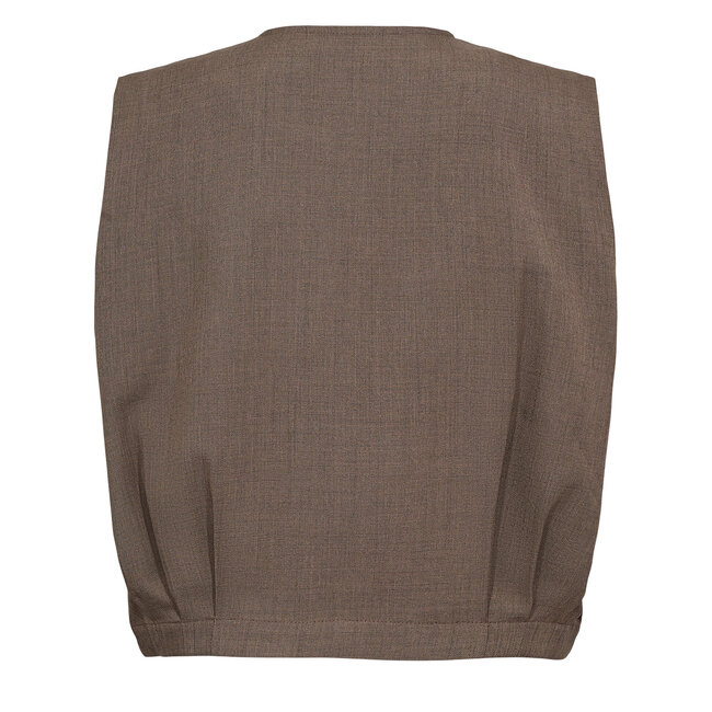 NUSHELLY WAISTCOAT Brown Lentil Melange