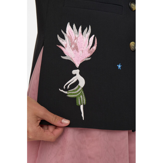 NUALMUT LONG VEST Caviar