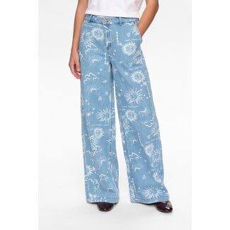 Nümph NUGISELLY HR WIDE JEANS Light Blue Denim