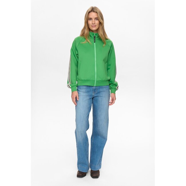 NUSENADA ZIP CARDIGAN Vibrant Green