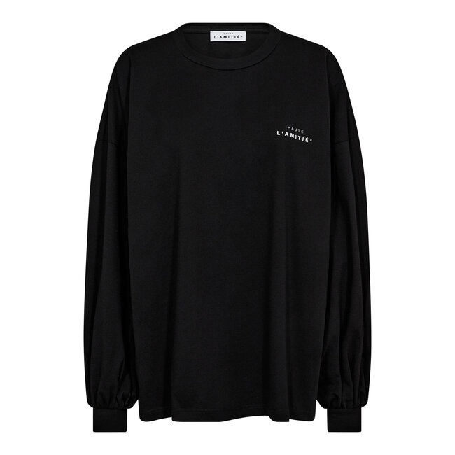 Crew Neck LS Tee Black