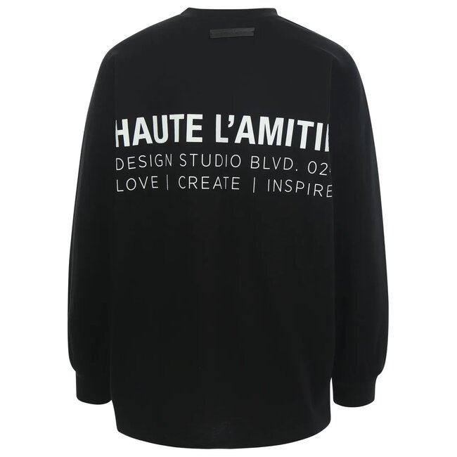 Crew Neck LS Tee Black