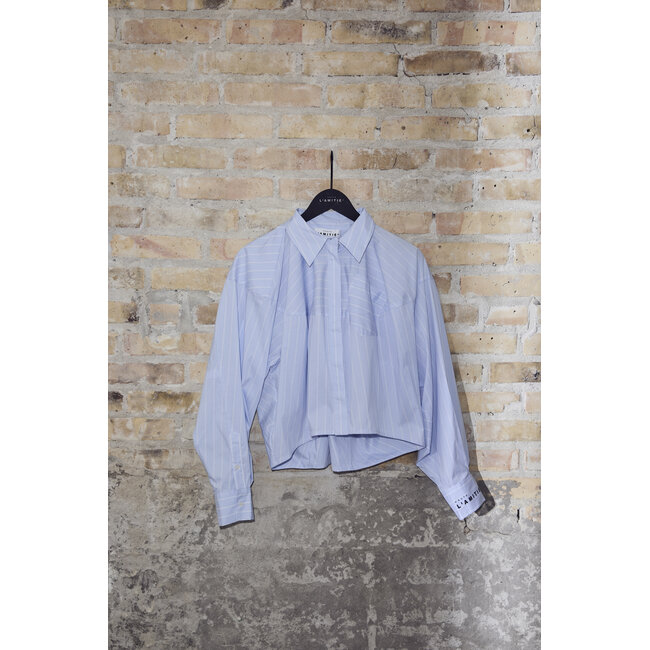 HAUTE L'AMITIÉ Sophie Stripe shirt Pale Blue