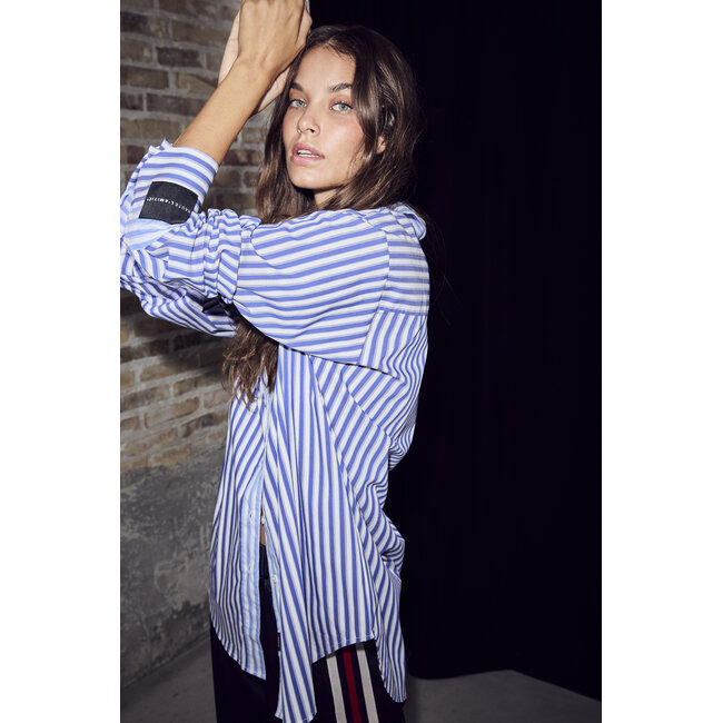 Lark Mix Stripe Shirt White/ Blue Mix
