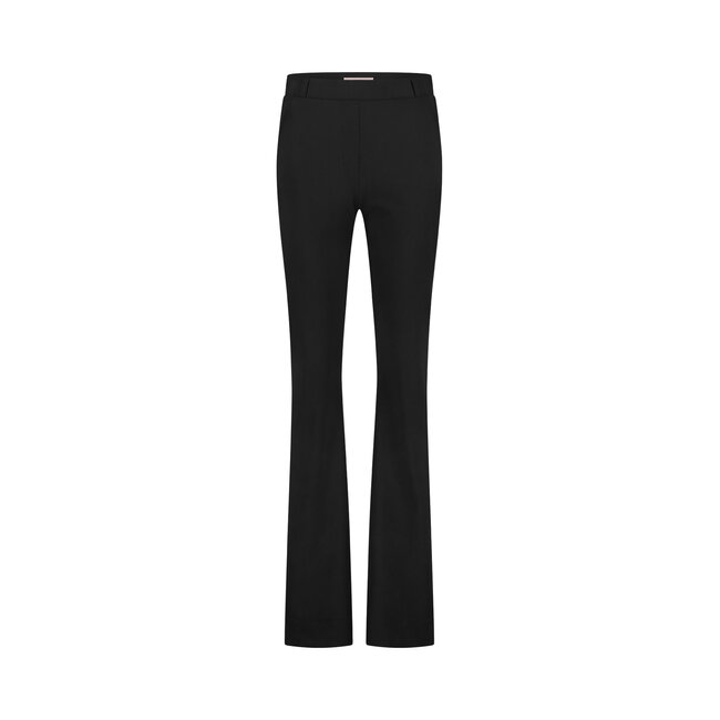 FLAIR LONG BONDED TROUSERS – BLACK