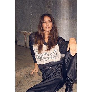 HAUTE L'AMITIÉ Drift Mix Logo Blouse Black