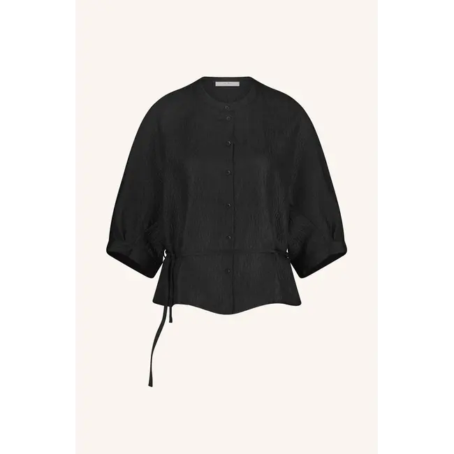 christi bubble blouse black