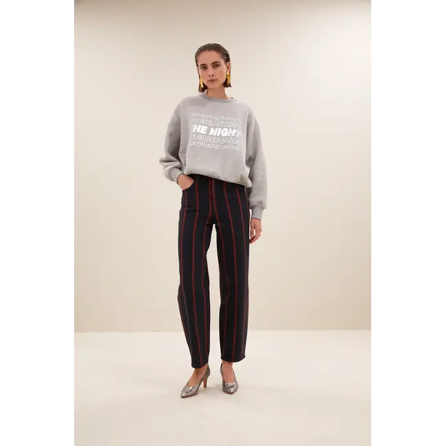 bibi nights melee sweater grey melee