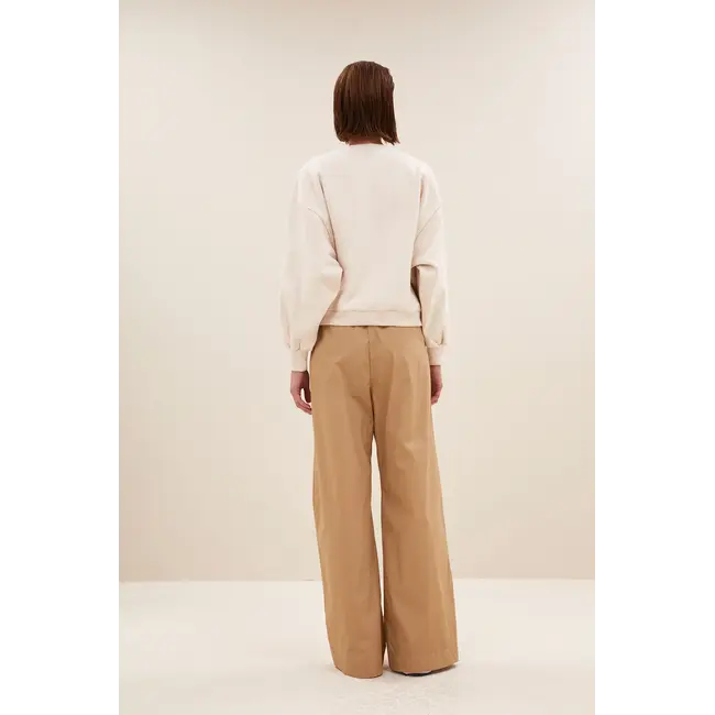 bibi logo sweater oyster melee