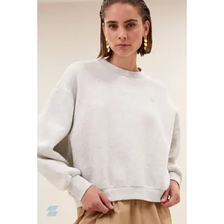 BY-BAR bibi logo sweater light grey melee