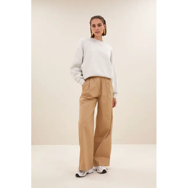 bibi logo sweater light grey melee