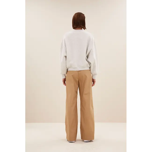 bibi logo sweater light grey melee