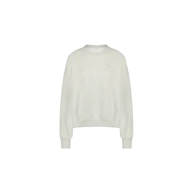 bibi logo sweater light grey melee