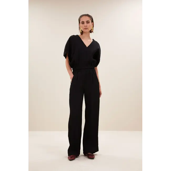 mabel structure stripe blouse jet black