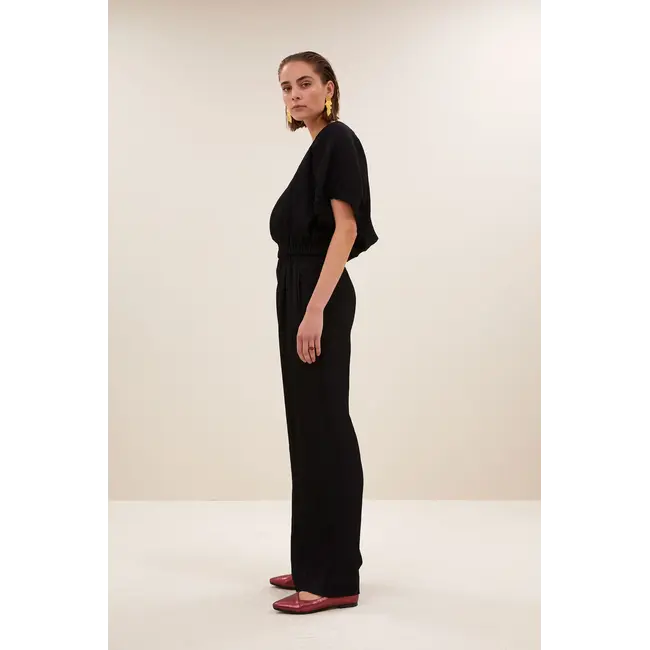 mabel structure stripe blouse jet black