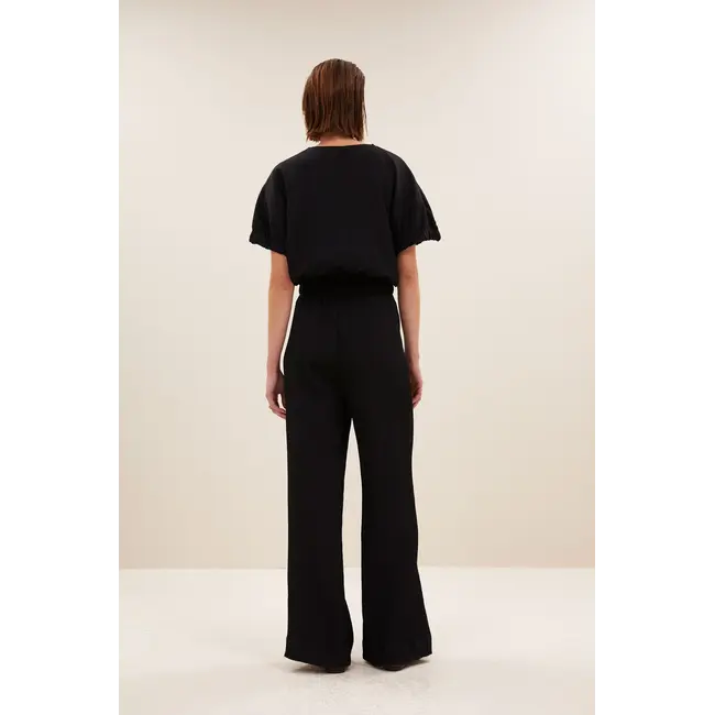 mabel structure stripe blouse jet black