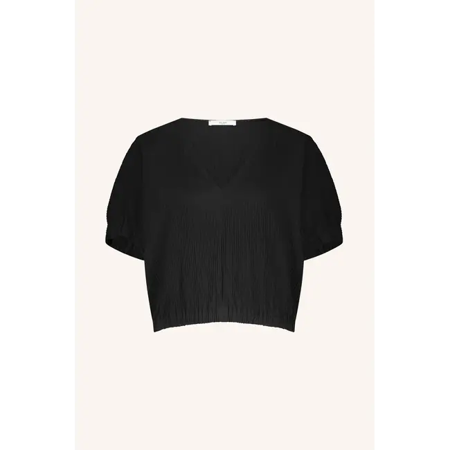 mabel structure stripe blouse jet black