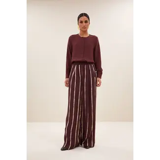 BY-BAR benji tie dye stripe pants pecan tie dye stripe