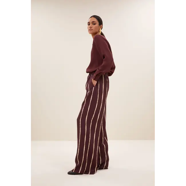 benji tie dye stripe pants pecan tie dye stripe