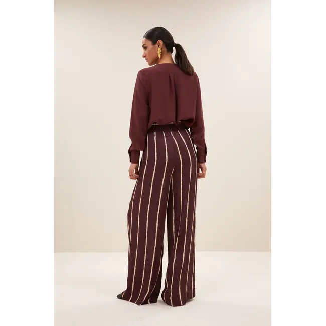 benji tie dye stripe pants pecan tie dye stripe