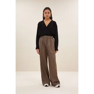 BY-BAR benji melange pants biscuit melee