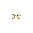 Between moon earrings gold plated