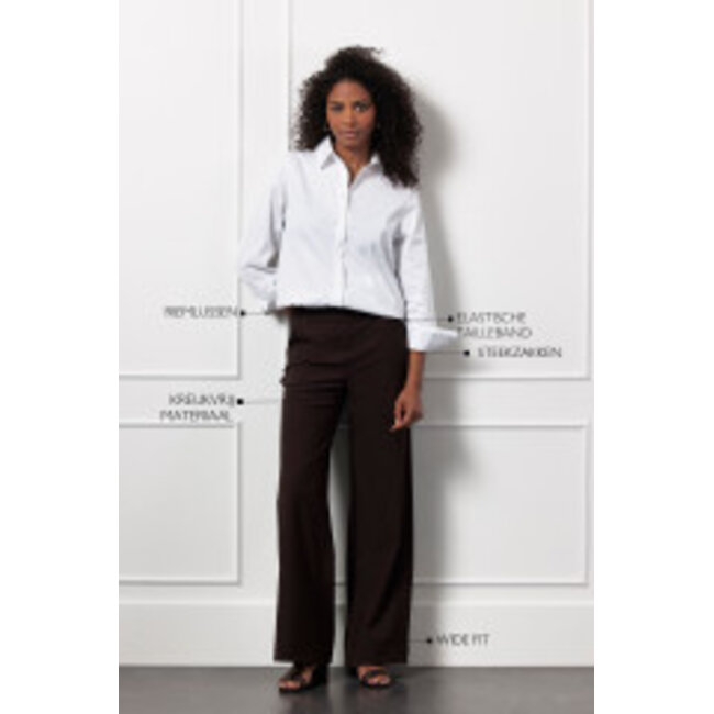 LEXIE BONDED TROUSERS ESPRESSO