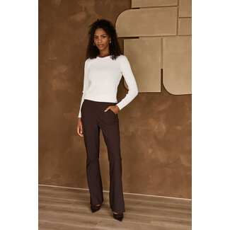 Studio Anneloes FLAIR BONDED TROUSERS ESPRESSO