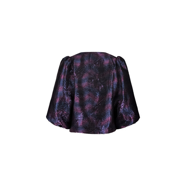 Eliza wave jacquard top dark blue/ vintage