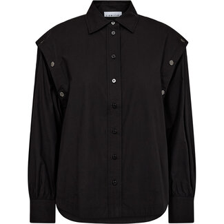 HAUTE L'AMITIÉ Button Sleeve Shirt Black