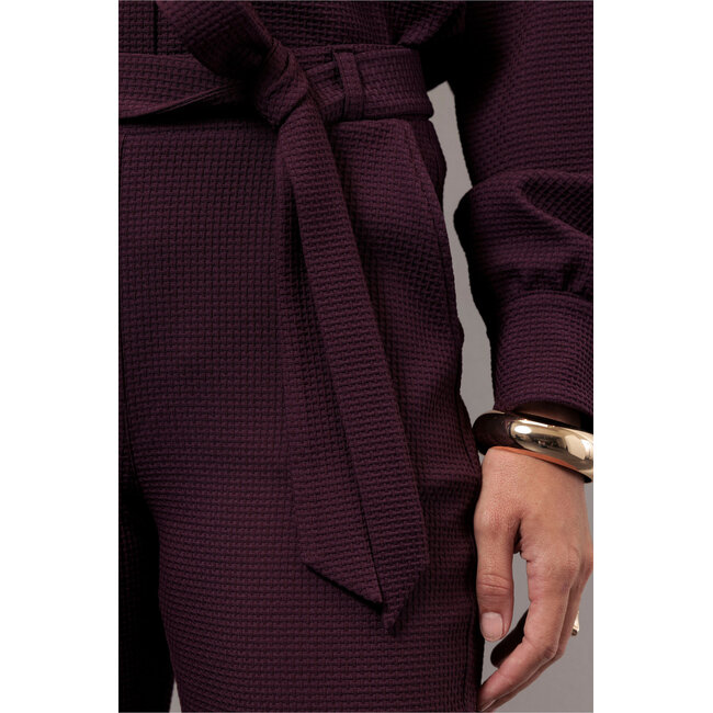 Zarja waffle trousers blackberry