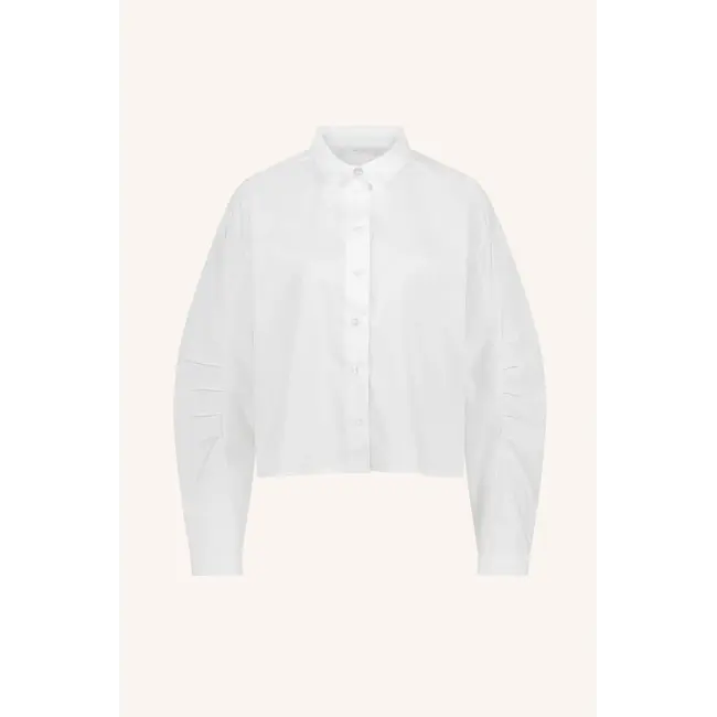 penny poplin blouse white