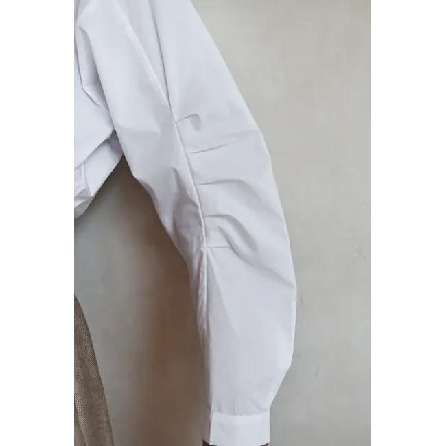 penny poplin blouse white