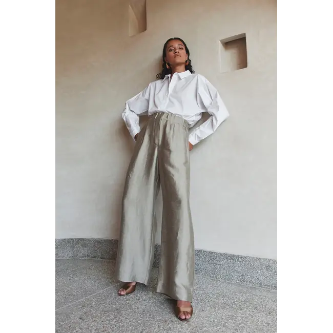 penny poplin blouse white