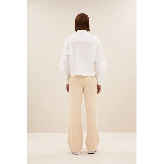 penny poplin blouse white