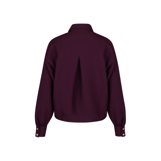Melani waffle blouse blackberry